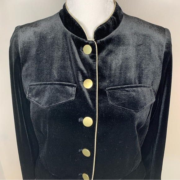 Who What Wear Black Velvet Jacket/Blazer Size S - Picture 6 of 10